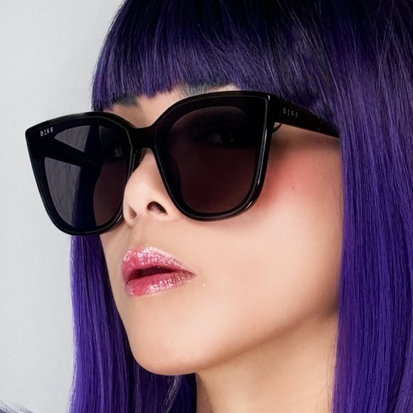 Diff - Gjelina Polarized Sunglasses in Black/Grey - Picture 2 of 5